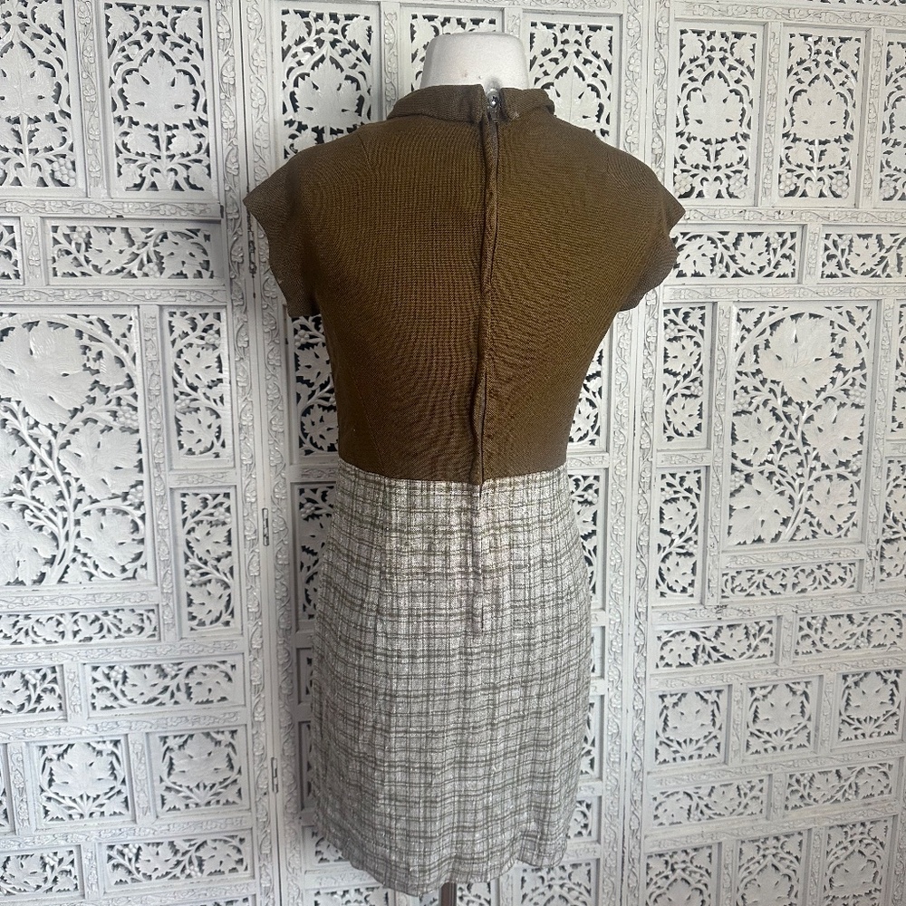 Vintage Handmade Plaid Career Business Dress & Blazer Set Sz Small - Picture 7 of 10